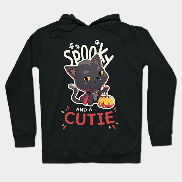 Spooky and a Cutie Black Cat Hoodie by Geekydog